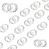 Oblique-Unique® Doppel Ring Konfetti - Silber Glänzend Streuteile Tisch Deko Streudeko H