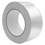 Aluminiumband Selbstklebendes Aluband Thermoshield Hitzeschutzband, Aluklebeband verstärkt mit einem Glasgittergewebe, 50mmx25m Temperaturbeständigkeit -30~120C°