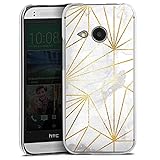 DeinDesign Hard Case kompatibel mit HTC One Mini 2 Schutzhülle transparent Smartphone Backcover Marmor Glitzer Look Gold & Kup