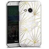 DeinDesign Hard Case kompatibel mit HTC One Mini 2 Schutzhülle transparent Smartphone Backcover Marmor Glitzer Look Gold & Kup