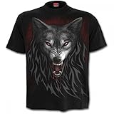 SPIRAL DIRECT Wolf Legend Tribal Rock Metal Gothic Fantasy T-Shirt (groß)