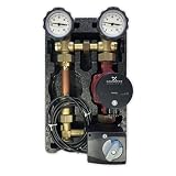 Oventrop Pumpengruppe m. Stellmotor Mischer Hocheffizientzpumpe Grundfos Alpha 2L 25 40 180 Regumat M3-180 Anbindesystem DN25