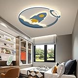 WJCJ Moderne Deckenleuchte Dimmbar LED Kinder Deckenlampe Mit Fernbedienung Metall Acryl Dekorative Lichter Junge Mädchen Schlafzimmerlampe Für Wohnzimmer Kinderzimmer Kindergarten Kronleuchter,B
