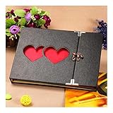 XPW Kreative höhlte Herz-Form-Foto-Album-Artwork Scrapbooking Couples Album Baby-Growth Album (Double Heart)