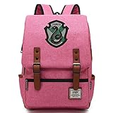 MMZ Kinderbuchtasche Modische Harry Potter Abzeichen Rucksack Grundschule Casual Schultasche Slytherin Pink