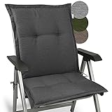 Beautissu Premium Gartenstuhlauflage Niedriglehner 105x50x7cm Dicke Polster Auflage Niederlehner Auflagen Gartenstuhl - Made in EU – Robuster Stoff & UV-Lichtechtheit HighLux NL Sitzk