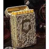 Zigarettenetui aus Kupfer, Retro Zigarettenschachtel mit DREI Öffnungen Tragbare Tabakaufbewahrungsetui Halter Klassisch oder Männer Rauchen Schönes Geschenk