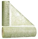 AmaCasa Vlies Tischband Tischläufer Flower Vlies Hochzeit Kommunion 23cm/25m Rolle (Smaragdgrün, Vlies)