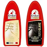 Erdal Express SET 1, 2, 3 Glanz Schwamm Alle Farben & schwarz mit Bienenwachs Schnellglanz (2er Pack)