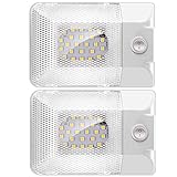 ShinePick LED Innenbeleuchtung Auto,KFZ Innenraumbeleuchtung, DC 12V 600LM RV Deckenleuchte Innenlampe mit ON/Off Schalter, Universal Beleuchtung für Auto RV LKW Wohnwagen Wohnmobil Boot (2er Pack)