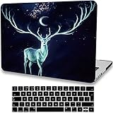 Süßes REH Laptop Hülle Kompatibel mit MacBook Air 13/13.3 Zoll Hülle(2017 2016 2015 2014 2013 2012 2011 2010 Release A1466 A1369),LYMGG Ultra Dünn Plastic Hartschale Hülle & T