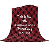 Weiche Fleece-Überwurfdecken für Couch, Buffalo Plaid leichte Mikrofaser-Bettdecke, rot und schwarz, Weihnachtsüberwurf, 101,6 x 127 cm, Flanelldecke für Sofa Reisen, für alle J