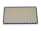 Premium Lochrasterplatine | Lochrasterplatte | Leiterplatte | Euro-Platine | PCB | Doppelseitig mit runden Pads | 160 x 100 mm | Blau | 2,54 mm Rastermaß