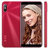 KXD 6A Smartphone ohne Vertrag, günstiges Android Handy, 3G Handy, 5,5 Zoll (18:9) Vollbild, 1GB RAM + 8GB ROM 64GB Erweiterung, 2500mAh Akku, 8MP + 5MP Kamera, Dual SIM, Face-Unlock