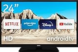 Nokia 2400A Mini Smart TV 24 Zoll Android TV (HD Ready, AV,Stereo, WiFi, 12 12 Volt, Triple Tuner - DVB-C/S2/T2, Netflix, Prime Video, Disney+)