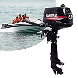 Außenborder Bootsmotor, 6 PS 2-Takt Elektrobootsmotor Benzinmotor Aussenbordmotor Elektromotor Trolling Motor für B