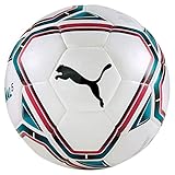 PUMA Unisex – Erwachsene teamFINAL 21.5 Hybrid Ball Fußball, White-Rose Red-Ocean Depths Black, 4