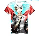 XTHY Tokyo Ghoul 3D gedruckte Jugend Herren Tee Single T-Shirt，Lose Rundhals-T-Shirt für Männer und Frauen-D-Bild Color_XXXXL