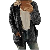 mkiuyeu Damen Winter Jacke Mantel Winterjacke Warm gefütterte Kapuze Outdoor Jacke Parka M