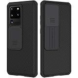 Nillkin CamShield Pro Samsung Galaxy S20 Ultra Hülle, Stylisch Schutzhülle mit Kameraschutz und Anti-Rutsch Stoßfest Kratzfest Technologie Dünn Handyhülle für Samsung S20 Ultra Case Schw