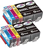 Kingway 920XL Druckerpatronen Ersatz für HP 920 920XL Multipack Patronen für HP Officejet 6000 6500A 6500 7500A 7500 7000 (Schwarz, Cyan, Magenta, Gelb)