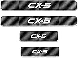 ACYCY 4Pcs Car Door Sill Schwelle Schutz Kick Plates Aufkleber,Für Mazda Cx-5 Cx5 2012-2016,Auto Kohlefaser Türschweller Einstiegsleisten,Car Styling