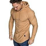 Zjxxr Casual Hoodie Sweatshirt Männer Solide Sport Harajuku Long Sleve Plain Hoodie Oversized Hoodie Herrenbekleidung Tops Mantel Pullover Herren-Yellow_3XL
