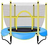 Garten Trampolin Kinder Trampolin Komplettset inklusive Jumping-Blech Sicherheitsnetz Gepolsterte Net-Pfosten und Kantenb