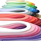 JUYA Papier Quilling Set bis zu 42 Farben eine Farbe und 100 Streifen pro Packung 3/5/7/10mm Breite verfügbar(42 Farben, Breite 3mm)