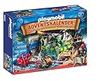 PLAYMOBIL Adventskalender 70322 Schatzsuche in der Piratenbucht mit zahlreichen Figuren, Tieren und Zubehörteilen hinter jedem Türchen, 120-teilig, Für Kinder ab 5 J