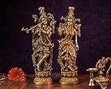 Radha Krishna Statue Messing 36 cm Radha Krishna Statue Göttin Radha Herr Krishna Hindugöttliches Paar RadheKrishna Fig