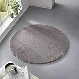 Taracarpet Teppich Kurzflor weicher Designer Uni Bodenbelag Madrid fürs Wohnzimmer, Kinderzimmer, Schlafzimmer und die Küche geeignet Anthrazit Dunkelgrau 120