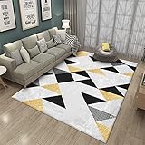 Teppich außen schwarz Salon, modernes Zuhause, graues Dreiecksmuster, Schlafzimmer, Anti-Milben-Teppich, waschbar Teppich mädchen jugendzimmer 80X160CM Teppich Schlafzimmer 2ft 7.5''X5ft 3''