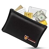 Cuasting Feuerfeste, Sichere Geldscheintasche. Nicht-Juckenden Silikonbeschichtete, Feuer- Und Wasserdicht, Sichere Geldb？rse Feuerfester Safe-Speicher Für Ordner, Schmuck Und Reisep