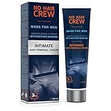 NO HAIR CREW Premium Enthaarungscreme für den Intimbereich – extra sanfte Haarentfernung für Männer, 100