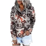 LOOKAa Hoodies für Herren,Hoodies für Damen,Hoodies,Sweatshirt Damenmode Lose Weihnachten Print Mit Kapuze Stehkragen Tasche Langarm Pullover Mit Fleece Top W