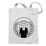Kiwistar Anonymous - Wappen - Anzug Tragetasche Baumwolltasche Stoffbeutel Umhängetasche Langer Henk
