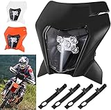 Scheinwerfer Motorrad LED Licht Street Fighter Scheinwerfer Universal für Yamaha h.o.n.d.a Suzuki Kawasaki 12V 35W Motocross Enduro Supermoto-Schw