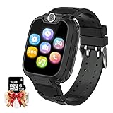 Smartwatch für Kinder, Musik Kinder Smartwatch [1 GB Micro SD Enthalten] Uhr Telefon mit SOS Anruf Kamera Spiel Wecker Rechner Geschenke Geburtstag für Junge M