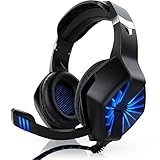 CSL - Gaming Headset für PC - inkl. Mikrofon Kopfhörer - USB Gamer Headphone - Kabelfernbedienung Externe Soundkarte - Für PC sowie PS4 PS5