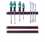 Parat Werkzeughalter BASIC Clamp holder kit (Klemmhalter mit flexiblen Doppelklammern, Material: PVC rot/schwarz 3 Stück (ohne Werkzeug))
