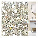 WDSHB Sichtschutzfolie Statische Folie Statisch Haftende Sichtschutzfolie Statische Haftung für Heim Kueche Buero Anti-UV (Size:120cm*2m,Color:3D Pebbles)