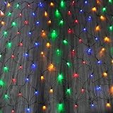 YASENN Netzlichter, 300 LEDs, 3,6 x 1,5 m, 8 Beleuchtungsmodi, Netz-Lichterkette für Garten, Terrasse, Zaun, Büsche, Pergola, Outdoor-Weihnachtsdekoration (mehrfarbig)