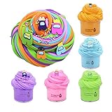 SWZY Fluffy Slime, Cloud Slime, Putty Slime,Butter Slime Kit, Butter, Oranger, Blauer, grüner , rosa, lila, Teletubbies Schleimanzug, 5pcs (Neu)