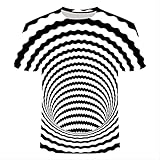 XRHDYF Herren 3D Druck T-Shirt Mode Neues Muster Psychedelisches 3D T-Shirt Kurzarmprinting Oansatz T-Shirts Persönlichkeit Männer Frauen Unisex Sommer Tops 5XL