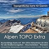 Alpen TOPO EXTRA Karte für Garmin - 8 GB microSD. (Deutschland Schweiz Italien Österreich Frankreich) Topografische Freizeitkarte - Navigationsgeräte PC & iOS v2021