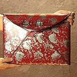 JJPRFO Briefkästen Nostalgische Dekorationstil Industrial Stil Retro Wandmontage Briefkästen Klassische Villa Outdoor Mailbox(Red)