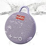 Tragbarer Bluetooth Lautsprecher, Musikbox 15W Kabelloser Bluetooth Box, IPX7 Wasserdicht, 24 Stunden Akku, 360°Stereo Bass Sound, Mini Wireless Speakers Boxen für Dusche, Outdoor (Purple)