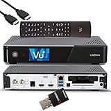 VU+ UNO 4K SE - UHD HDR 1x DVB-S2 FBC Sat Twin Tuner E2 Linux Receiver, YouTube, Satellit Festplattenreceiver, CI + Kartenleser, Media Player, USB 3.0, + EasyMouse HDMI-Kabel & 300 Mbit WiFi Stick