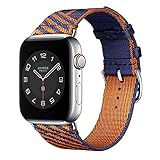 Nylon Ersatz Uhrenarmband Kompatibel für Apple Watch 38mm 40mm 42mm 44mm,Atmungsaktives und Verstellbares Armband mit Edelstahlschnalle für Damen Herren für iwatch Series 3 4 5 siehe 6| Mehrere Farb